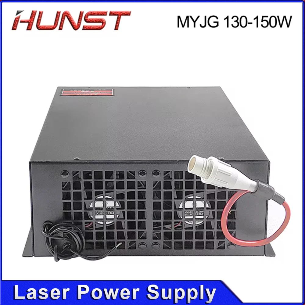Zasilacz laserowy CO2 Hunst 130W MYJG-150W, odpowiedni do maszyn grawerujących i tnących CO2 o mocy 130~150W, do tub szklanych.