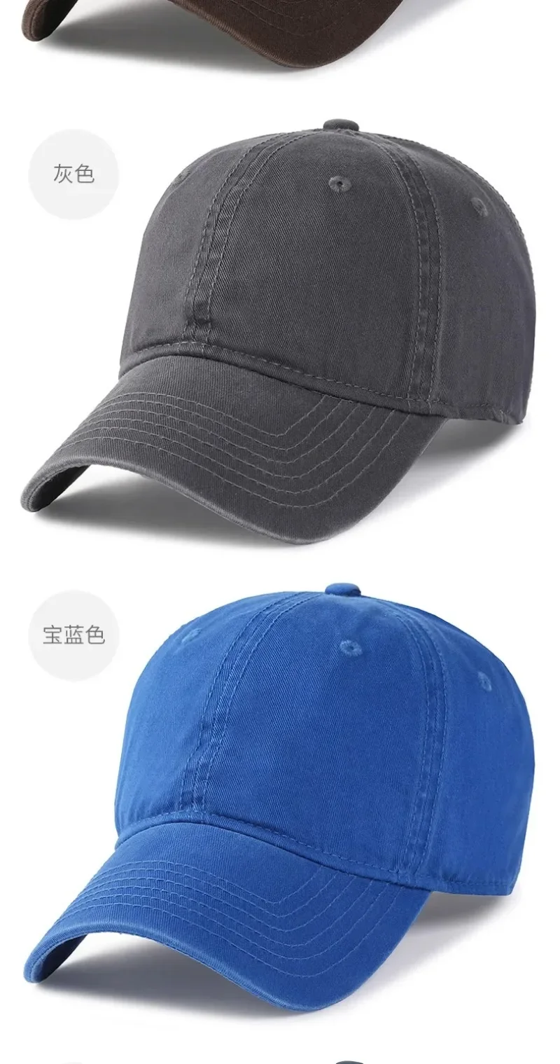 Neue Einfarbig Große Größe 63 cm Weiche Baumwolle Baseball Caps Männer Klassische Plus Snapback Kappe Damen Hohe Qualität Golf sonnenhut 59-62 cm – Detail 12