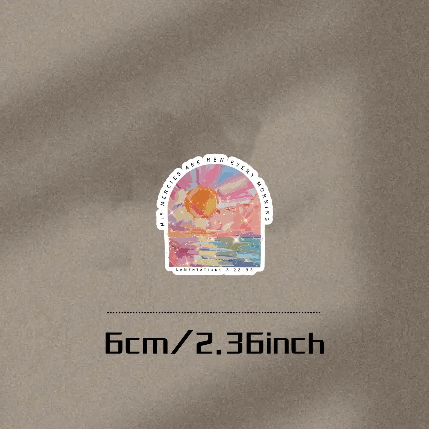 4Pcs/Set Bible Verse Sunset Holographic Stickers with Stars, Waterproof for Laptop, Bottle, Phone Case