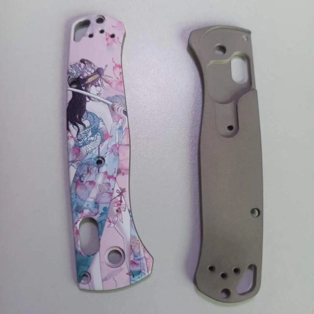 1 Pair Custom MadeTitanium Knife Handle Scales for Benchmade Bugout 535
