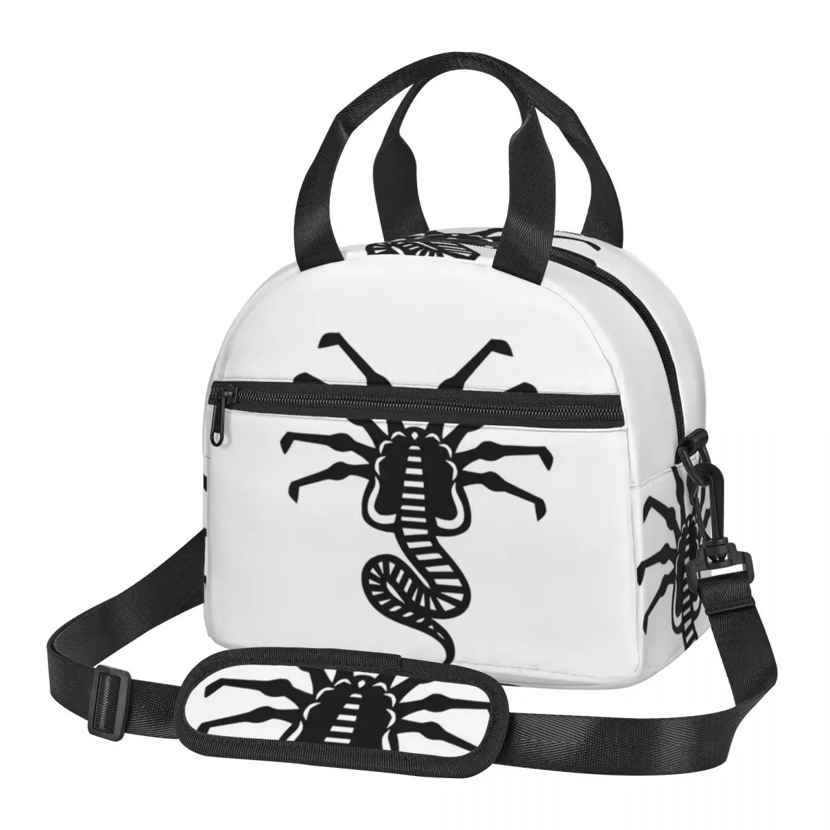 FaceHugger Alien Xenomorph Shoulder  Lunch Bags Insulated Bento Box Portable Lunch Tote Picnic Bags Thermal Bag for Woman Work