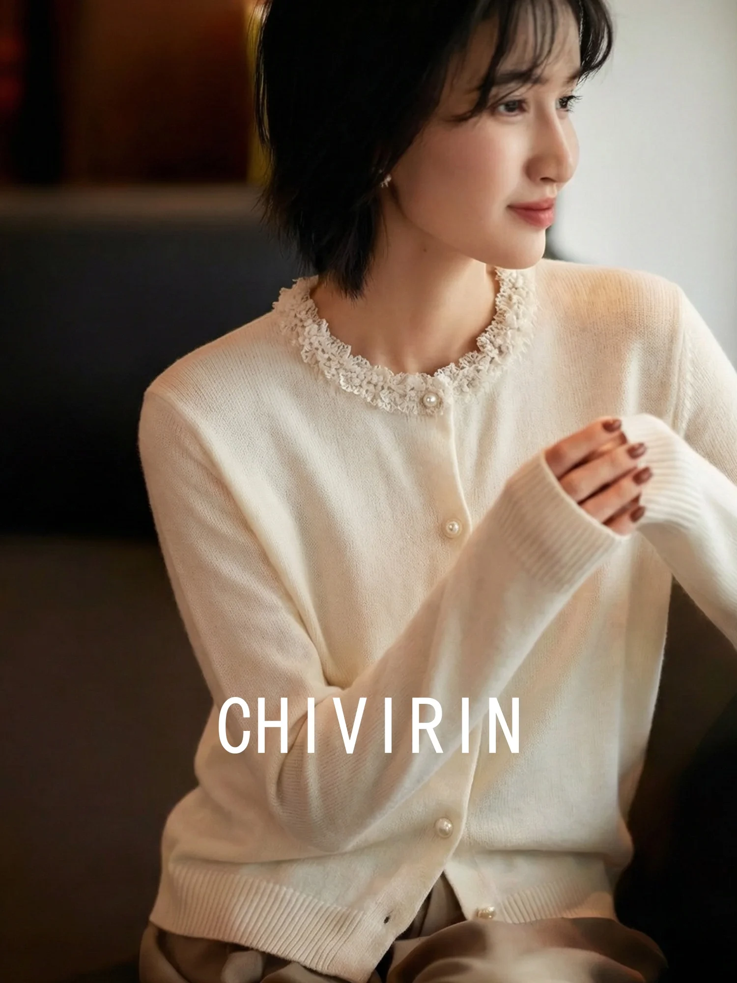 

Ele Camere Knitted Open Cardigan Women's Long Sve round Ne Spring Faion Outerwear Comfortable Soft Wool Blend