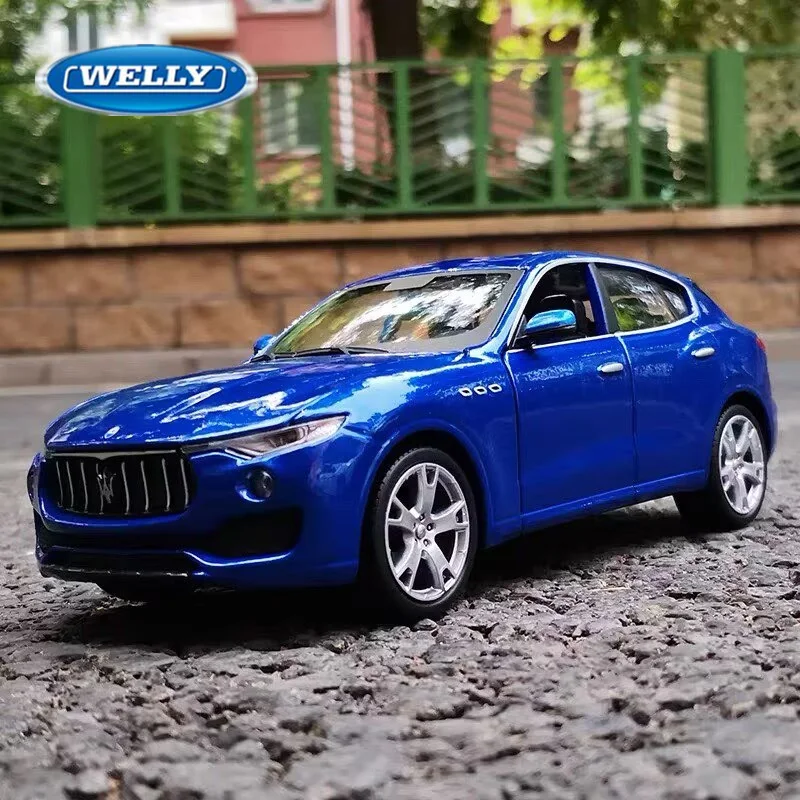 

WELLY 1:24 Maserati Levante SUV Alloy Sports Car Model Diecast Metal Car Vehicles Model Simulation Collection Childrens Toy Gift