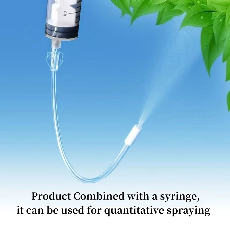 Disposable Ear Nose Throat Anesthesia Sprayer Laryngeal Spray Tube Drug Delivery Spraying Catheter Used Together With a Syringe