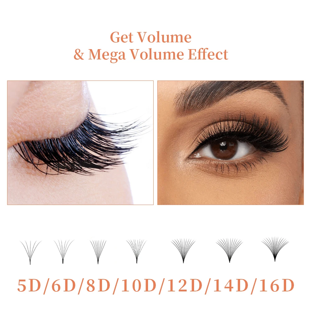 Goddess Point Premade Volume Fans 5D 6D 8D 10D 12D 16D 20D MIX Individual Lashes Pre Made Russian Volume Fan Eyelash Extension