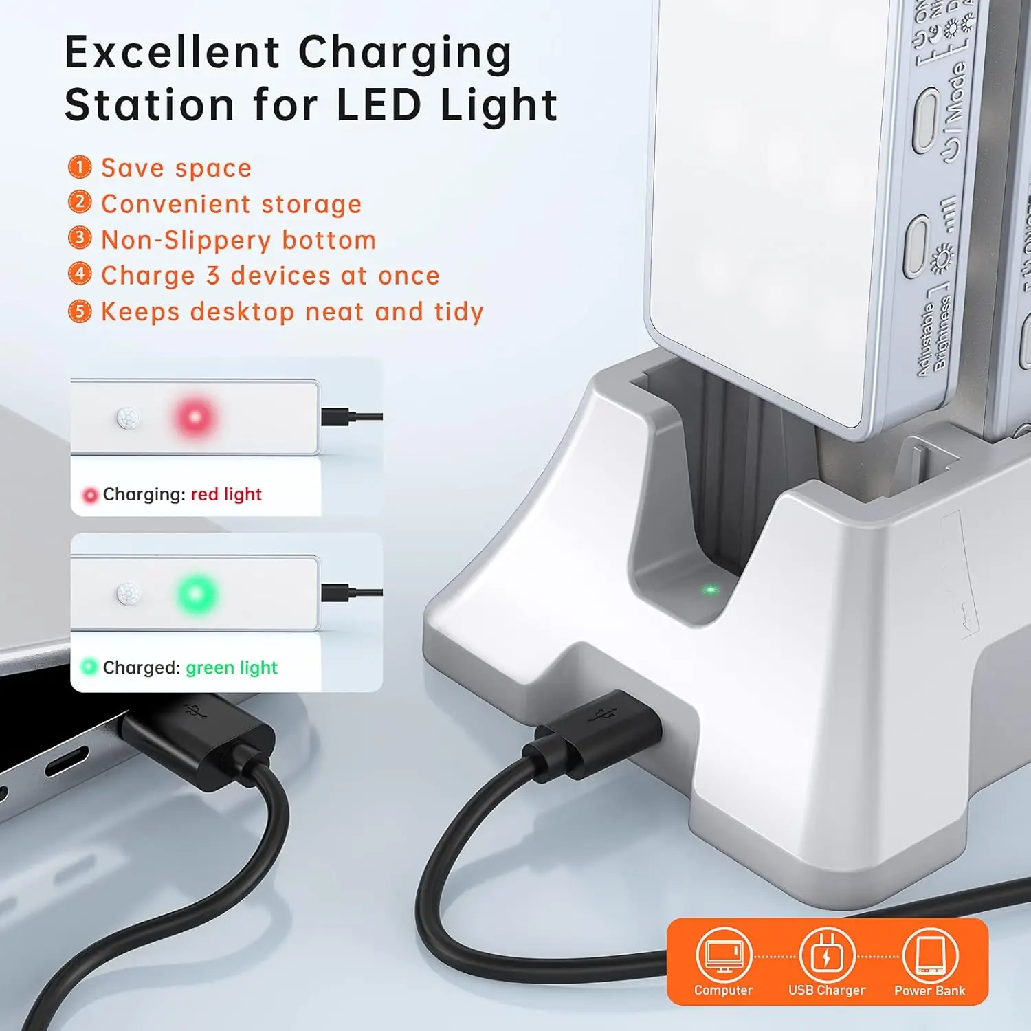 6-Pack Rechargeable Motion Sensor LED Closet Lights with Dimmer, 8'' Under Cabinet Lighting for Wardrobe Kitchen