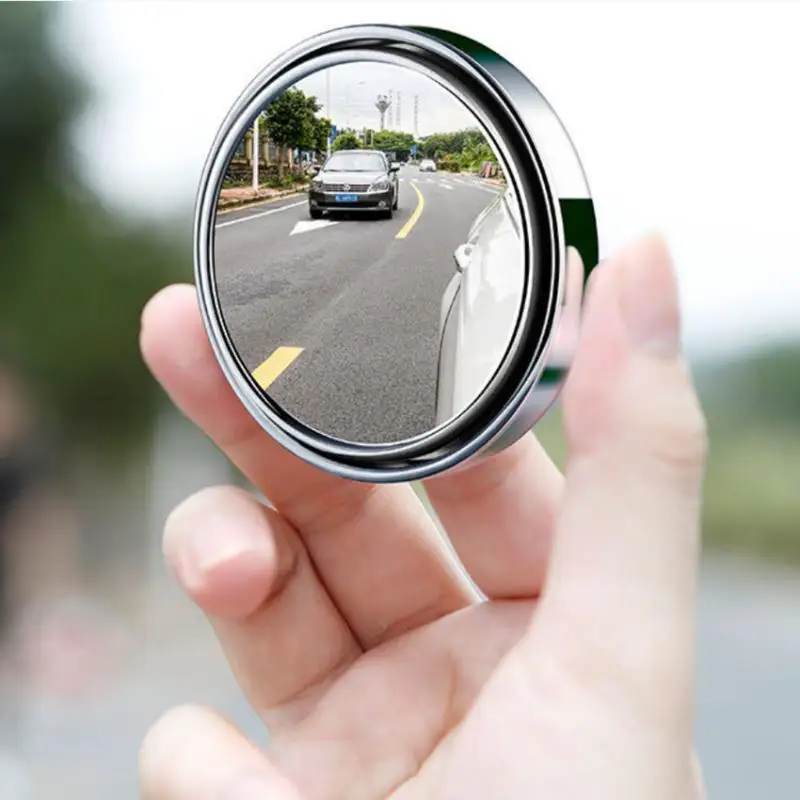 2 Pcs Car Blind Spot Rearview Mirror 360 Degree Rotation HD Wide Angle For Safe Driving Reverse Assistance
