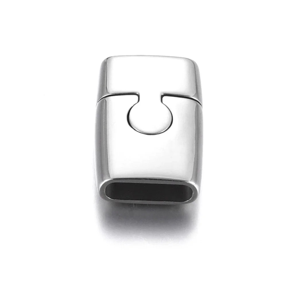 Stainless Steel Magnetic Clasps 10*3mm Hole Leather Cord Connector Clasps Magnet DIY Bracelet Making Jewelry Findings