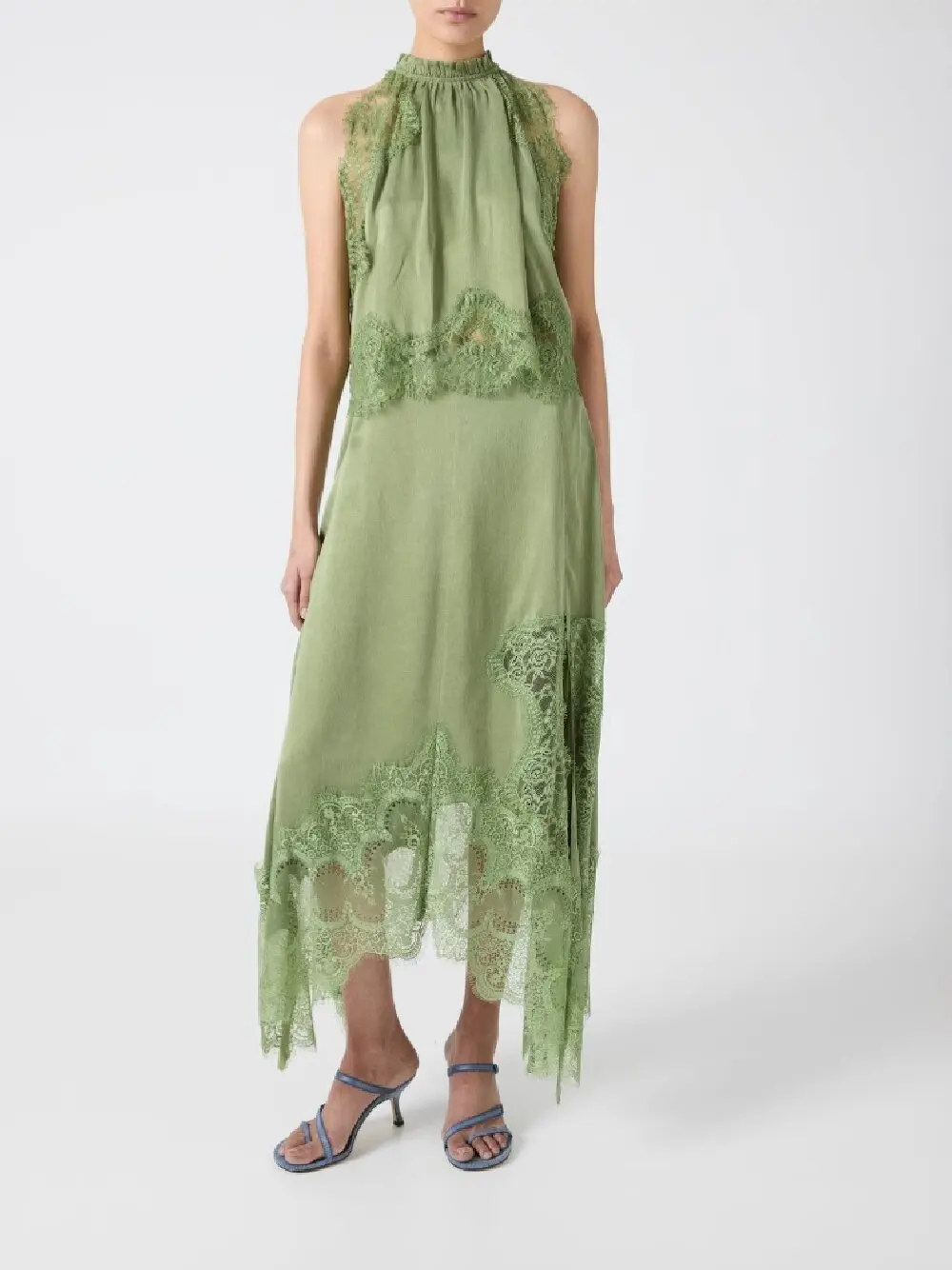 Élégant col rond dentelle sans manches haut court jupe nouveau deux pièces ensemble femmes tenues fête Y2K Streetwear été vêtements décontractés