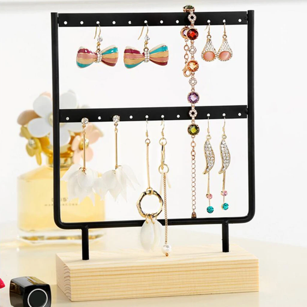 Iron Earrings Rack Jewelry Rack Display for Necklace Earrings Ring Organizer Display Stand Jewelry Organizer Holder Rack