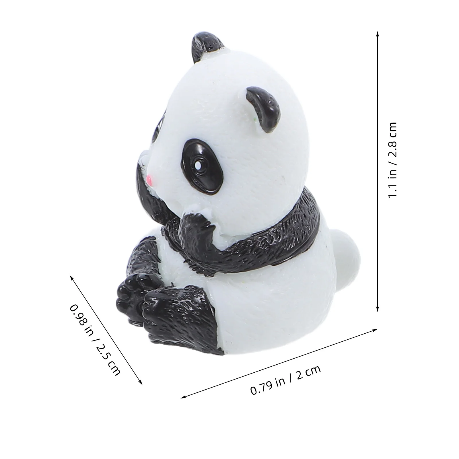 6 قطعة تماثيل الباندا المصغرة الراتنج لطيف الحيوان ديكور لحديقة كعكة بونساي موس المناظر الطبيعية Diy بها بنفسك الحرف الصغيرة سطح المكتب