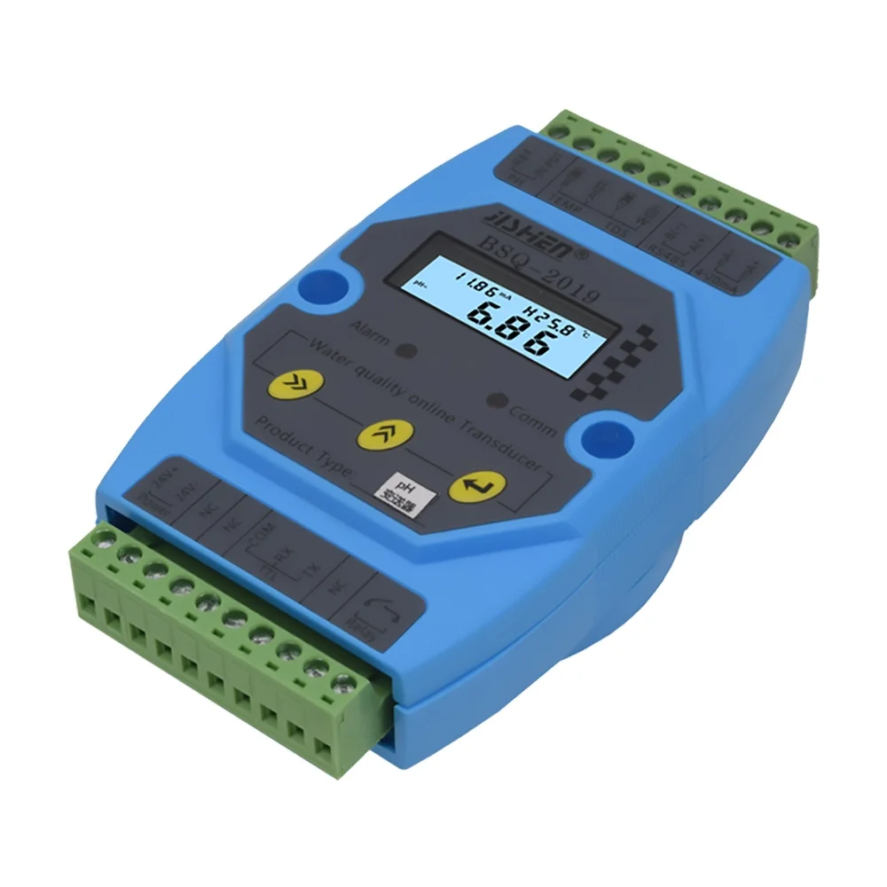 2021 New Product Dc24v/0.2a Water Quality Monitoing Transmitter One Way - Ph With Automatic Temperature Compensation