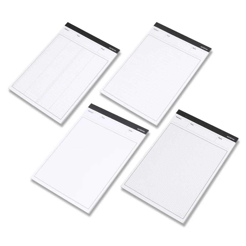 Big Size Simple Planners Notebook Memo Pad Blank Grid Line Sketchbook Notepad Checklist To Do Budget Note Book Agenda Stationery