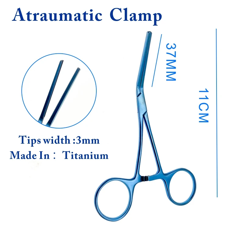 

Atraumatic Clamp Titanium Notched Vascular Clamp Forceps Neurosurgical Surgical Instrument