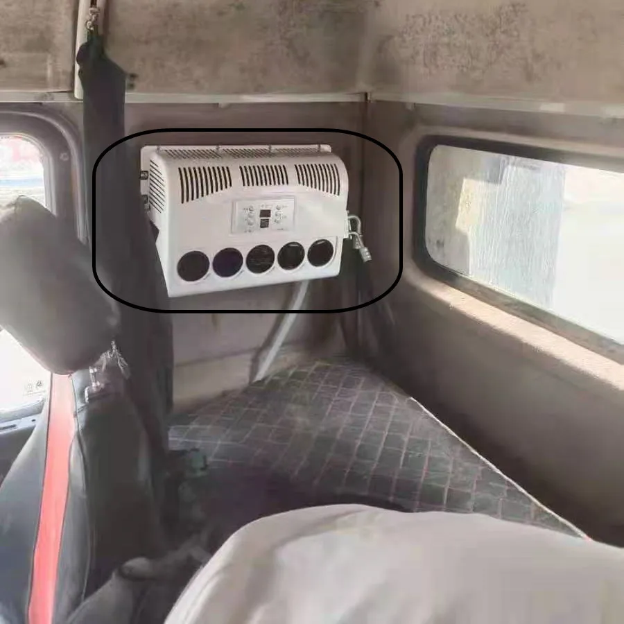 نظام مكيف هواء الشاحنة عالي التحمل 12 فولت/24 فولت 2025 - مجموعة سخان وتبريد الديزل