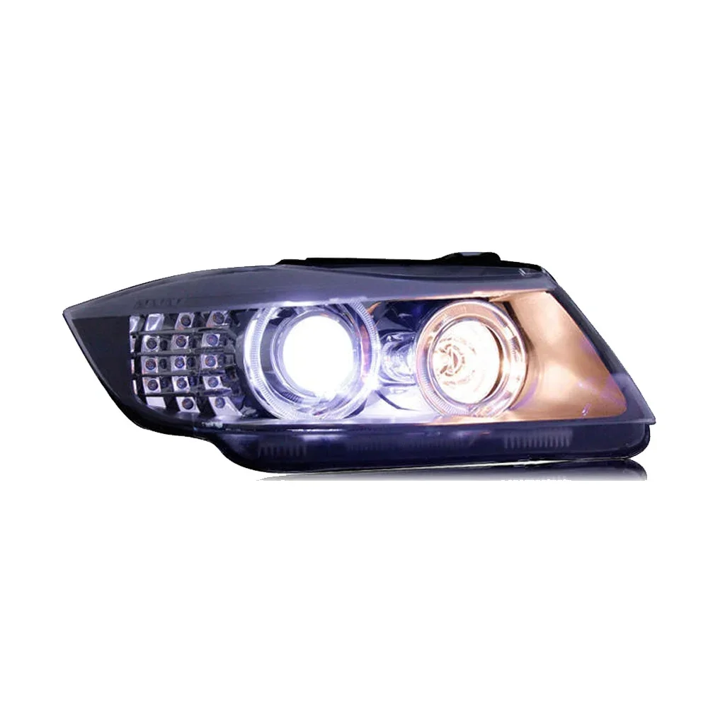 Car Accessories for BMW E90 Headlamp 318i 320i 325i Headlight LED 03-09 Front Light Angel Eyes for 318 320 325 Bi Xenon Lens HID