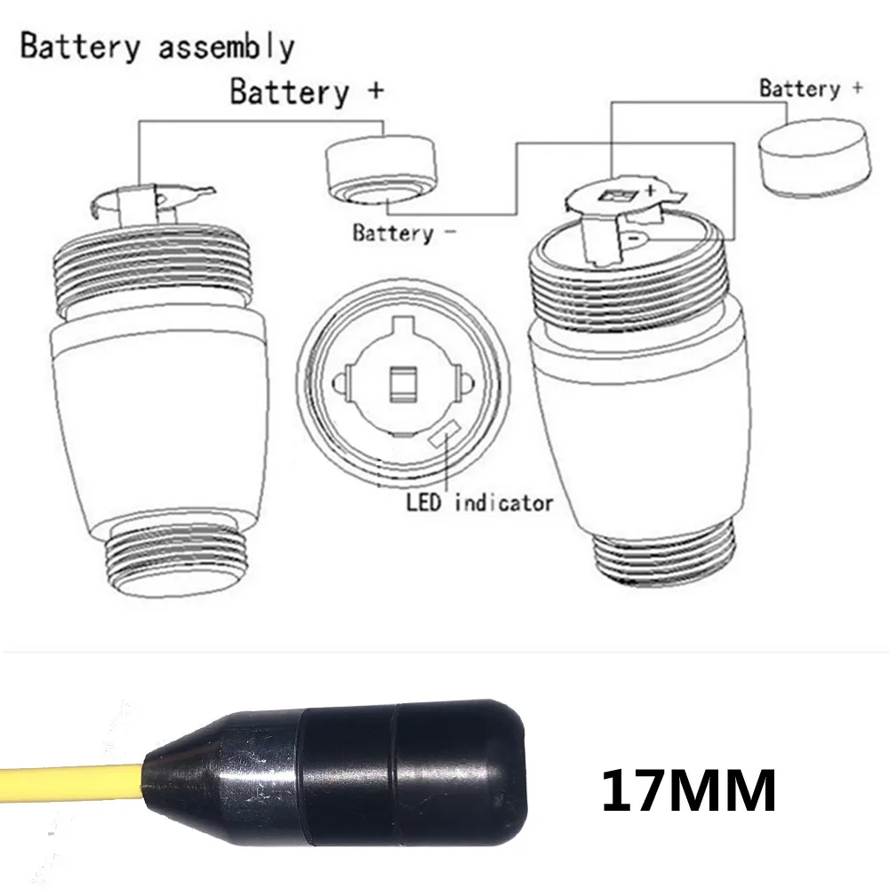 Imagem -04 - Sonde Tubulação Esgoto Dreno Câmera Localizador Receptor Reparação Substituir 17 mm 512hz