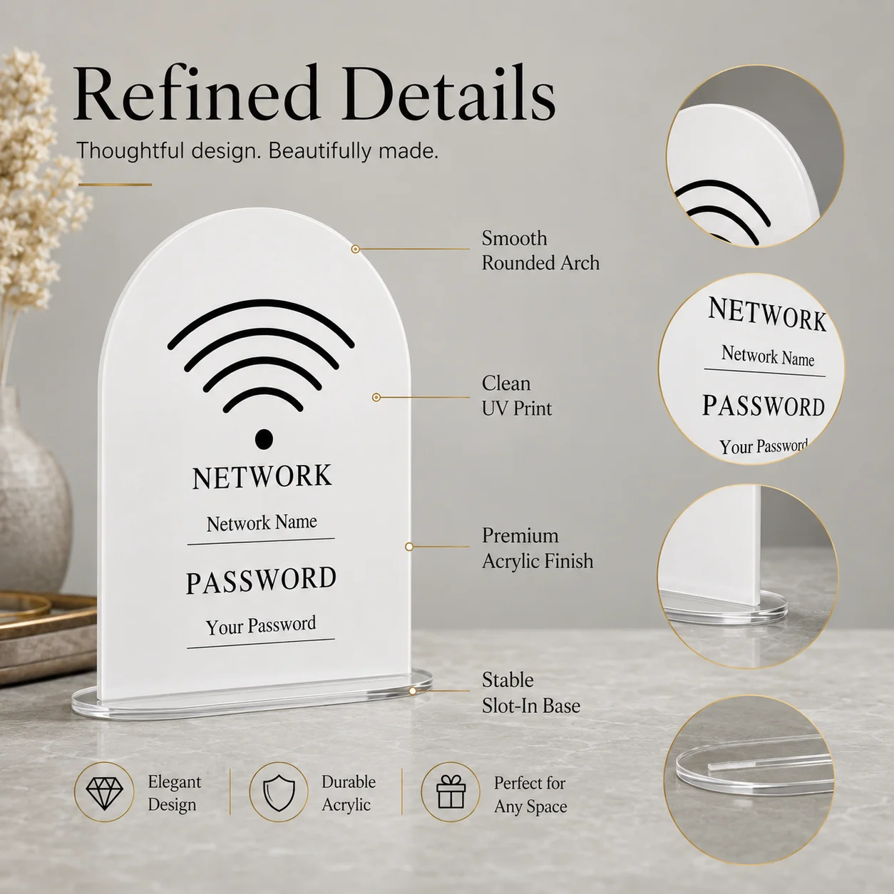 Custom Acrylic WiFi Password S - Airbnb Smart Home 评论和价格