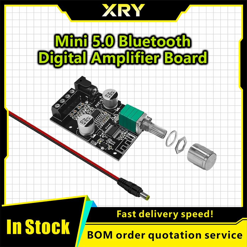ZK-502L MINI Bluetooth 5,0 DC 5-24V amplificador de potencia Digital de Audio inalámbrico placa estéreo 50Wx2 amplificador Bluet