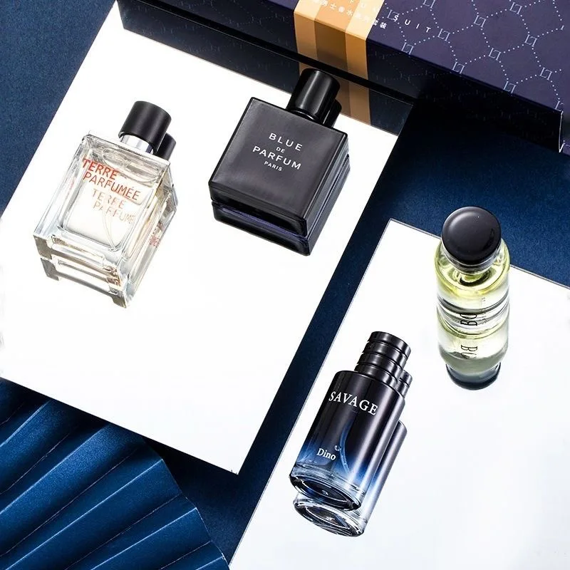 4 PCS/Set Men's Perfume Gift Set 3x30ml Long Lasting Woody Citrus Ocean Eau De Toilette Spray for Daily Work Dating Casual Use view 6