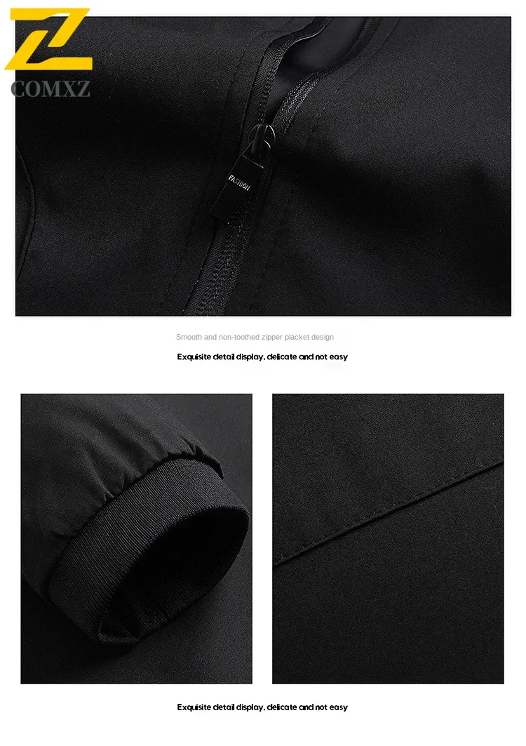 Men's Standing Collar Jacket Casual Fashion Middle-aged Men's Hiking Sports Windproof Top 2024 New Men's Autumn Warm Coat