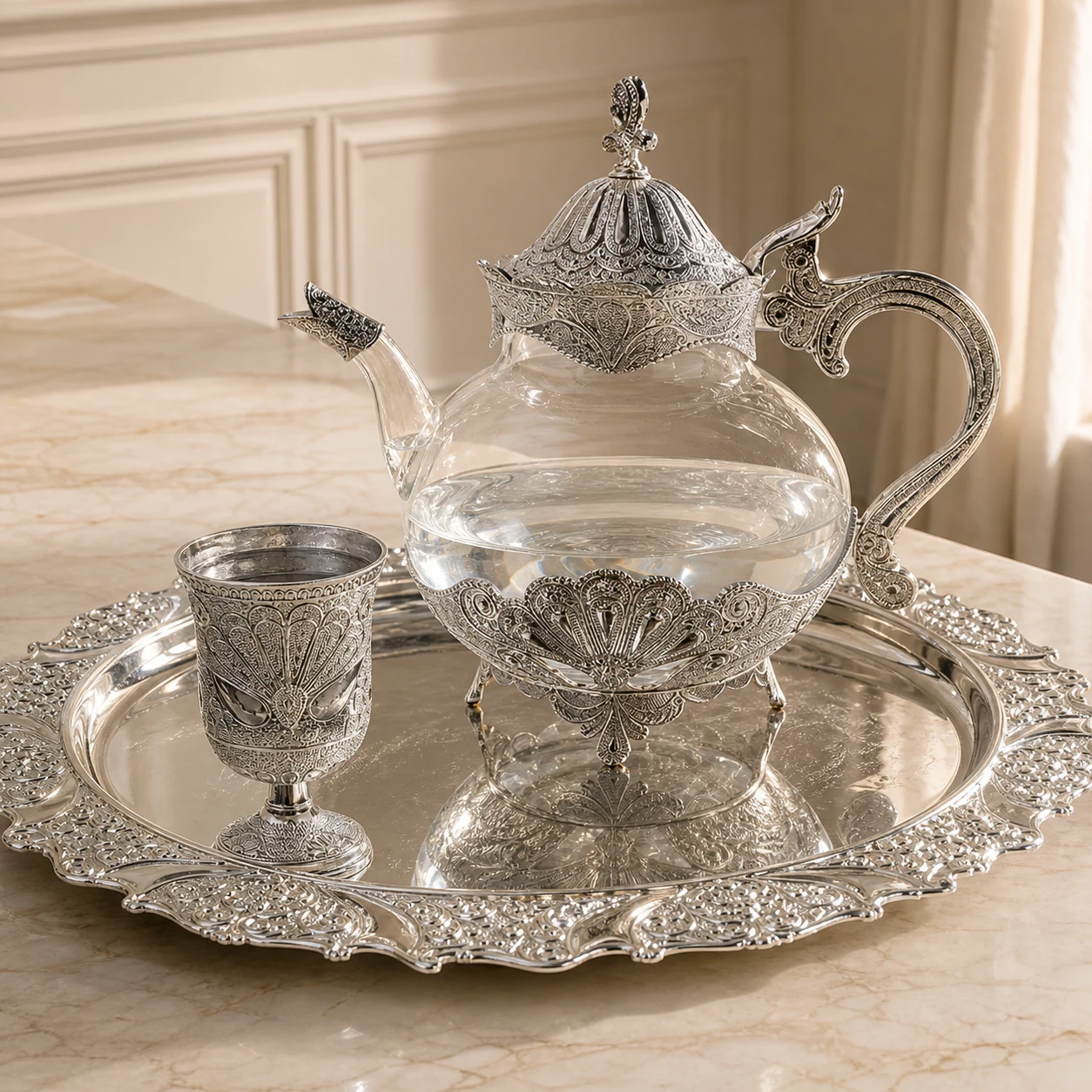 Retro Luxury Silver Plated Plates Cake Dessert Tray High Tea Snack Fruit Dish Jewelry Storage Tabletop Decor Home Hotel Supplies