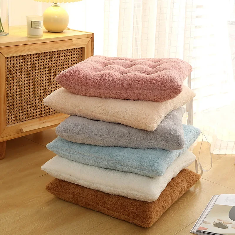 

Thickened Chair Cushion Skin-friendly Plush Cushion Home Dining Seatcushion Office Student Chair Cushions