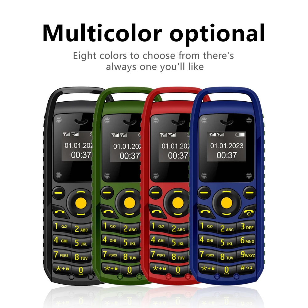 Ultra Small Spare Mobile Phone Bluetooth Dial Magic Voice Automatic Redial Blacklist Sync Music Mini Cellphones Wear Around Ears