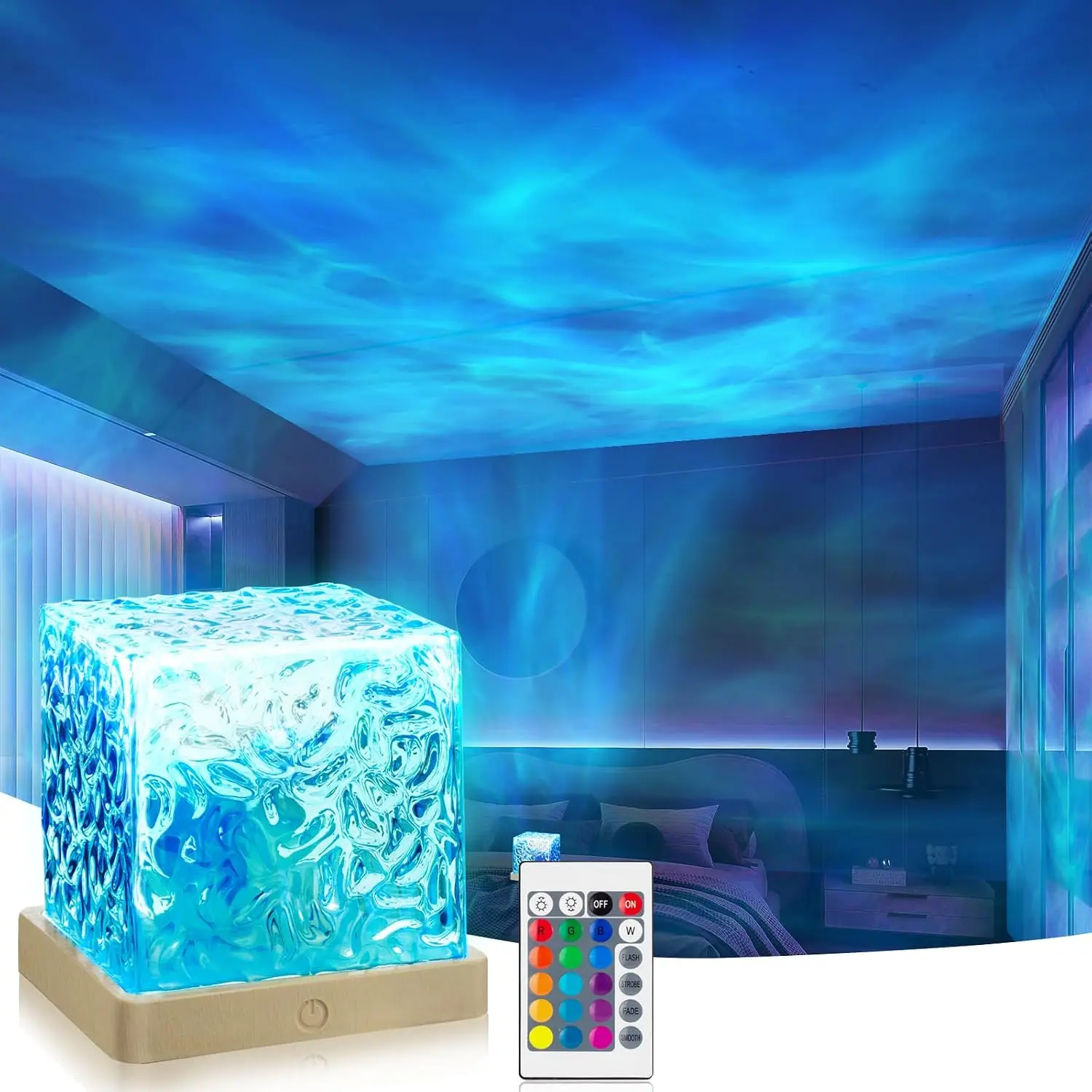 Ocean Projector for Bedroom with Remote,4.4