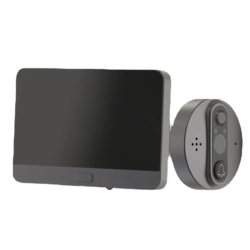 

ABJI-3MP Умный Wi-Fi видеодомофон Tuya 1080P с камерой-глазком, аккумулятором 5000 мАч, PIR-датчиком движения и ИК-датчиком движения, цифровой ИК-просмотрщик