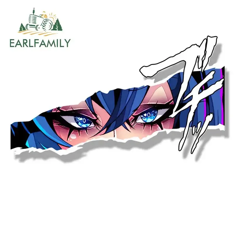 EARLFAMILY Bunny New Jersey Peek Fanart Car Sticker Anime Sketch Waifu Decal JDM Cartoon Peeker Girl Graffiti Stickers - view 3