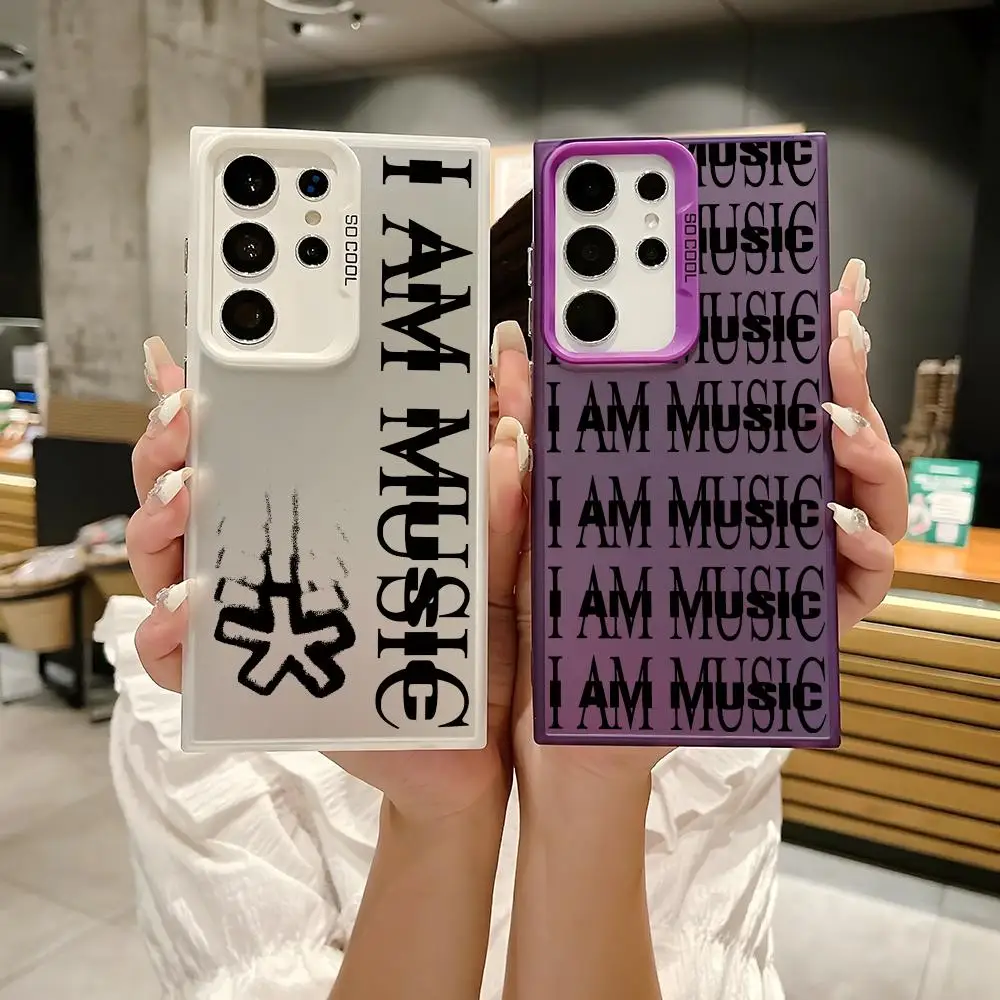 Rod W-Wave Rap Cool Phone Case For Samsung Galaxy S25 Edge S24 S23 S22 S21 S20 Ultra Funda Silicone Silver Cover
