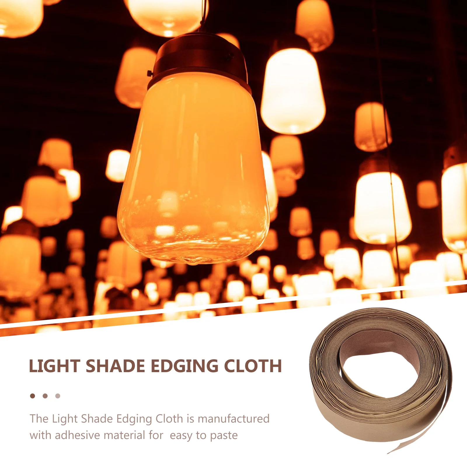 1 Roll Lampshade Edging Cloth Strip Diy Wrapping Self-Adhesive Tape Heat Resistant Craft Accessory For Chandeliers Lamp Parts