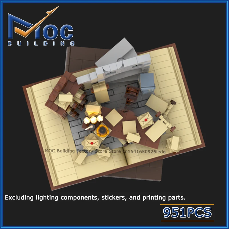 MOC Building Blocks Classic Movie Series Scene City Archives Research Scene Model DIY Assemble Bricks Collection Toys Xmas Gifts