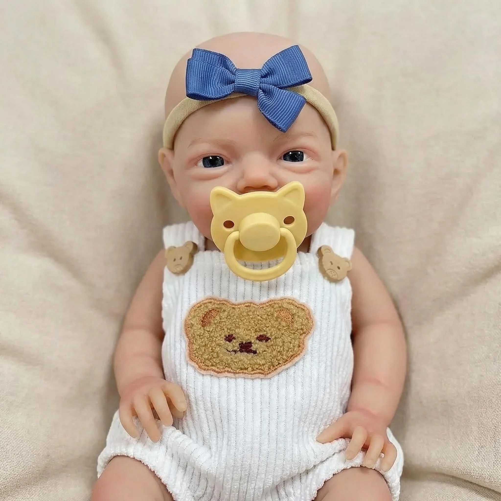 

Charlie Collectible Doll 12inch 31CM Super Soft Solid Platinum Silicone Squishy Elastic NPK for Doll Collectors