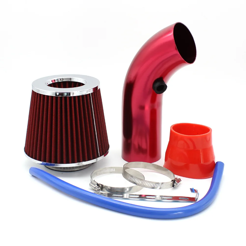76 mm auto omgebouwd winter paddestoelkop luchtfilter inlaatpijpfilter High Flow High Cold Air Filter aluminium pijpset