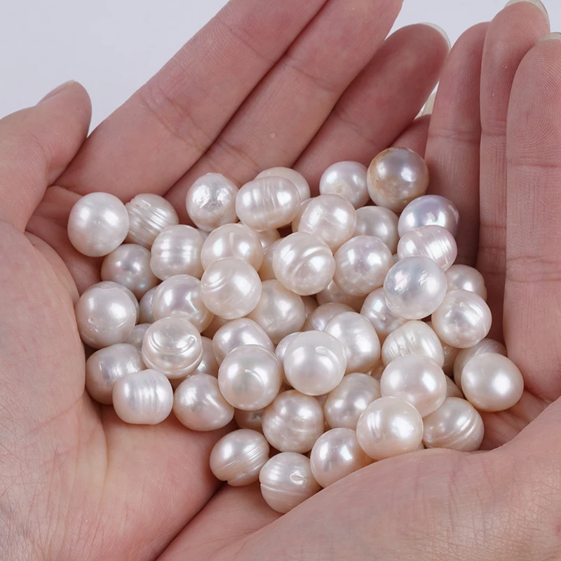 Wholesale AA Grade 11-12mm White Color Potato Shape Freshwater Pearl Loose Beads Sold by Kilogram