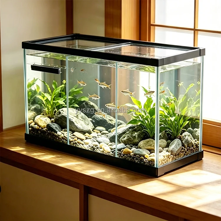 High-Efficiency Aquarium Sump Filter Tank with Dual Baffles, Wet/Dry Separation, Noise Reduction