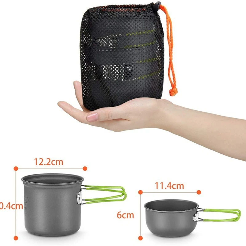 Sale Camping Pots Cookware Set Portable Outdoor Cooking Tableware for Hiking Trekking Picnic Fishing Mountaineering-A51M