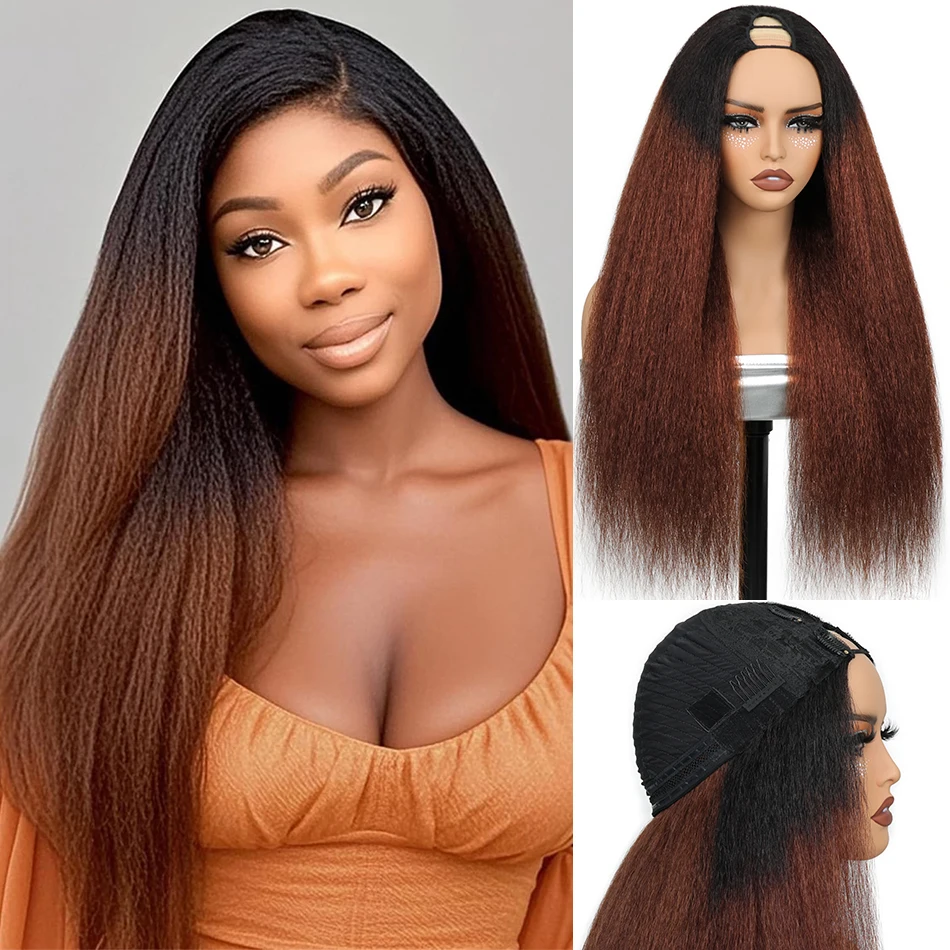 perruques-mi-tete-en-cheveux-humains-raides-yaki-brun-ombre-densite-250-sans-colle-style-raides-crepus-avec-clips-en-v-sans-couture