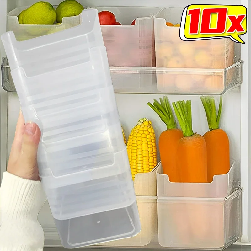 1/10PCS Refrigerator Storage Boxes Vegetable Fruit Preservation Box Fridge Side Door Keep Fresh Container Kitchen Storage Tools