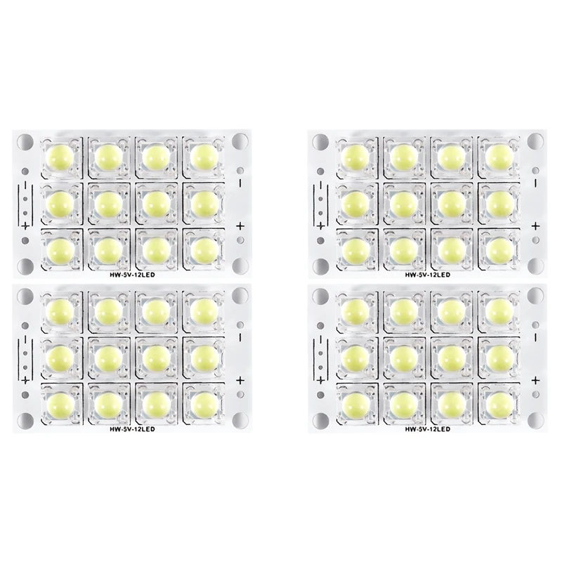 8X New DC 3V 5V 12 LED Super Bright White Piranha LED Circuit Board LED Lights Light Yacht