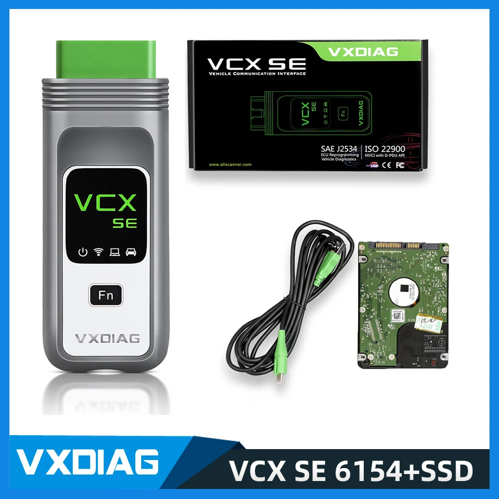 

Диагностический инструмент OBD2 VXDIAG VCX SE 6154 для VW Audi Skoda с SSD-программой 500G V11.0 и инженерным V14.1, поддерживает WIFI