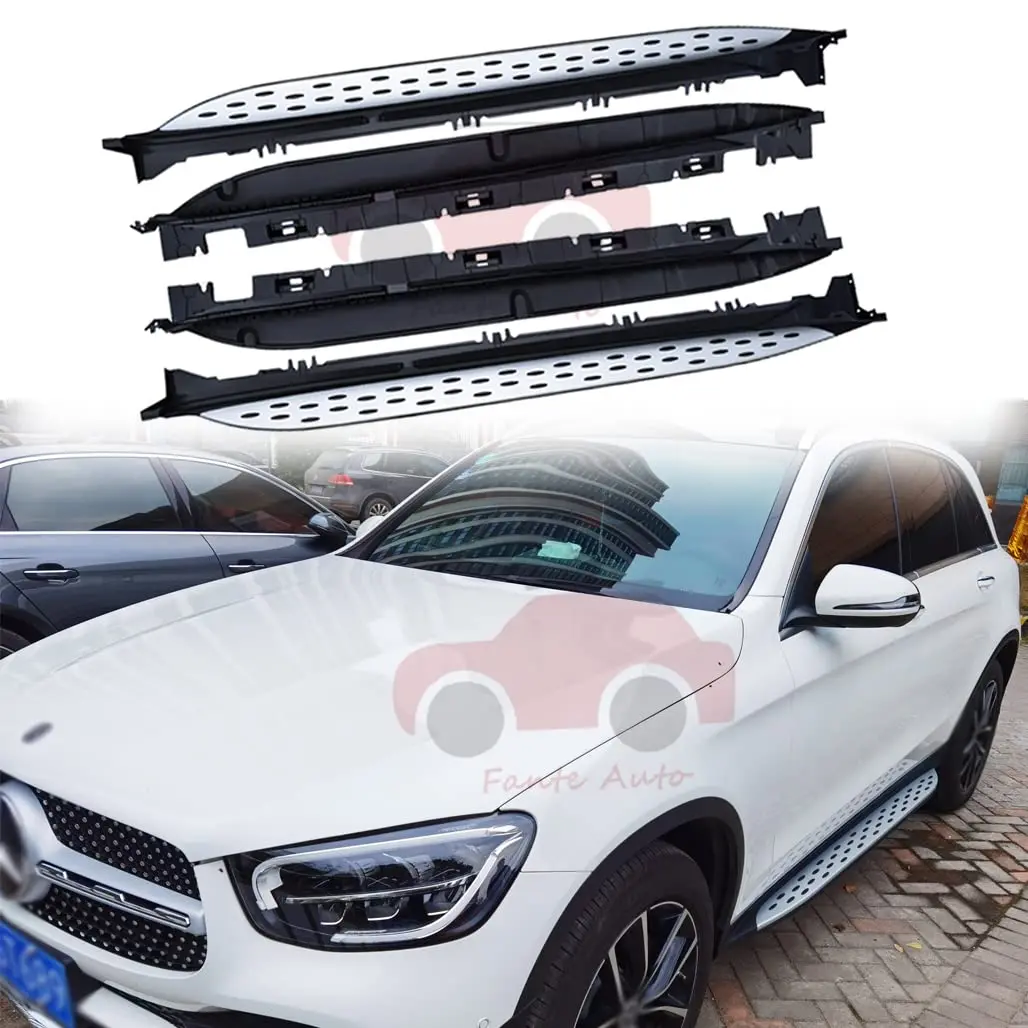 FANTE 2PCS Side Steps Running Boards Nerf Bars Side Pedals Fits for Mercedes Benz GLC X253 2016-2021