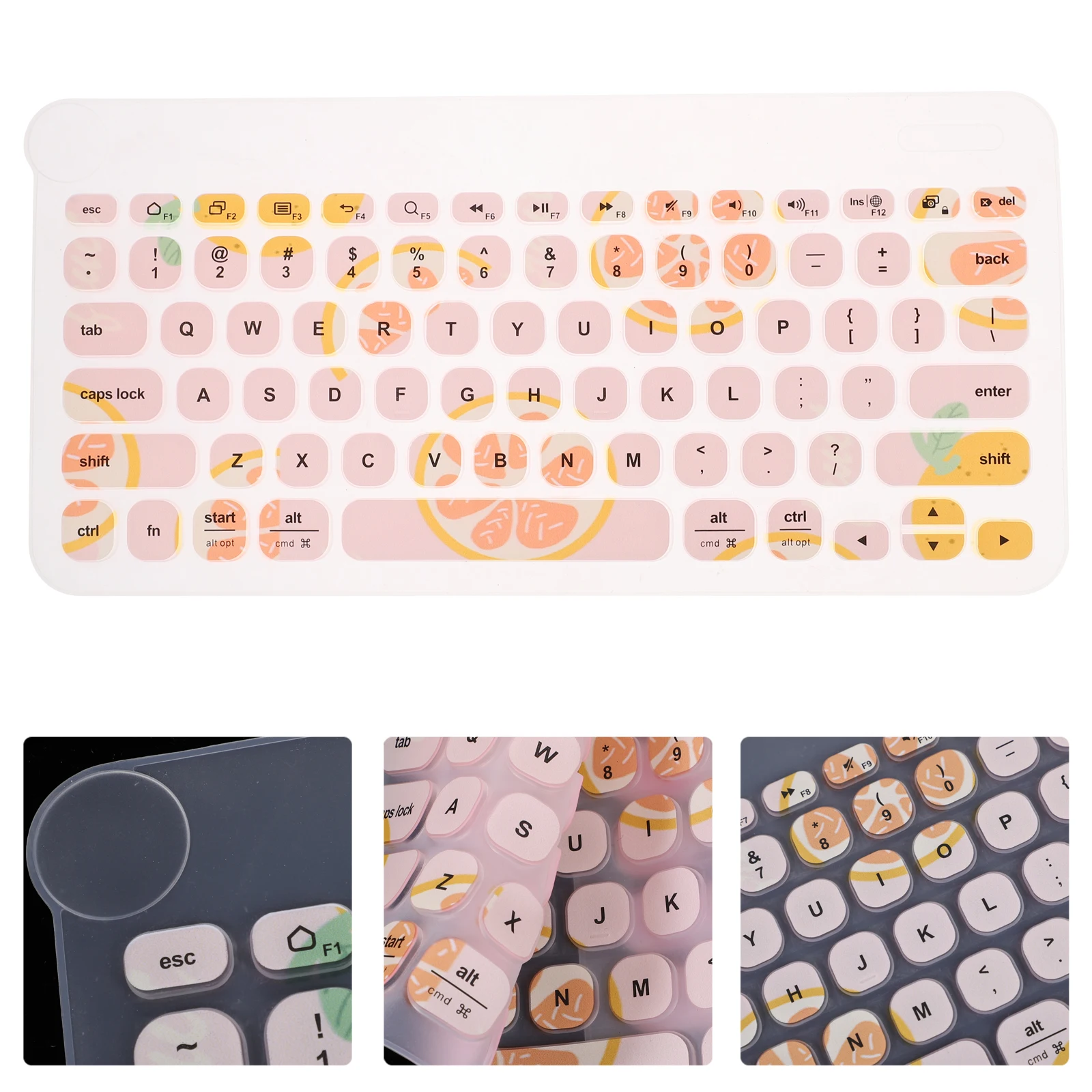 

Ultra-Thin Flexible Protector Skin For K380 Laptop Dustproof Soft Rounded Corners Backlit Keys Visible Simple Design Practical