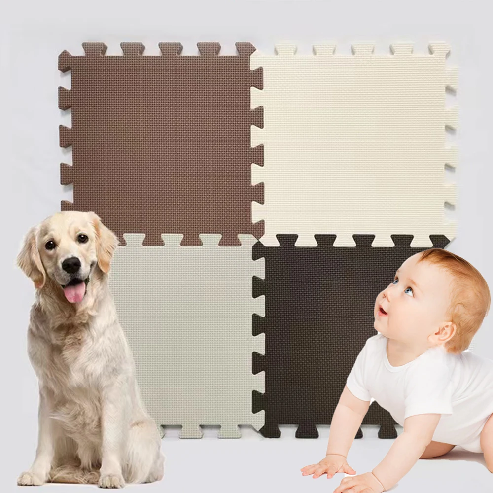 Tapis d'activités pour animaux de compagnie, 16 pièces, puzzle en polymères, isolant sonore, sans besoin, virus de jeu pour bébé