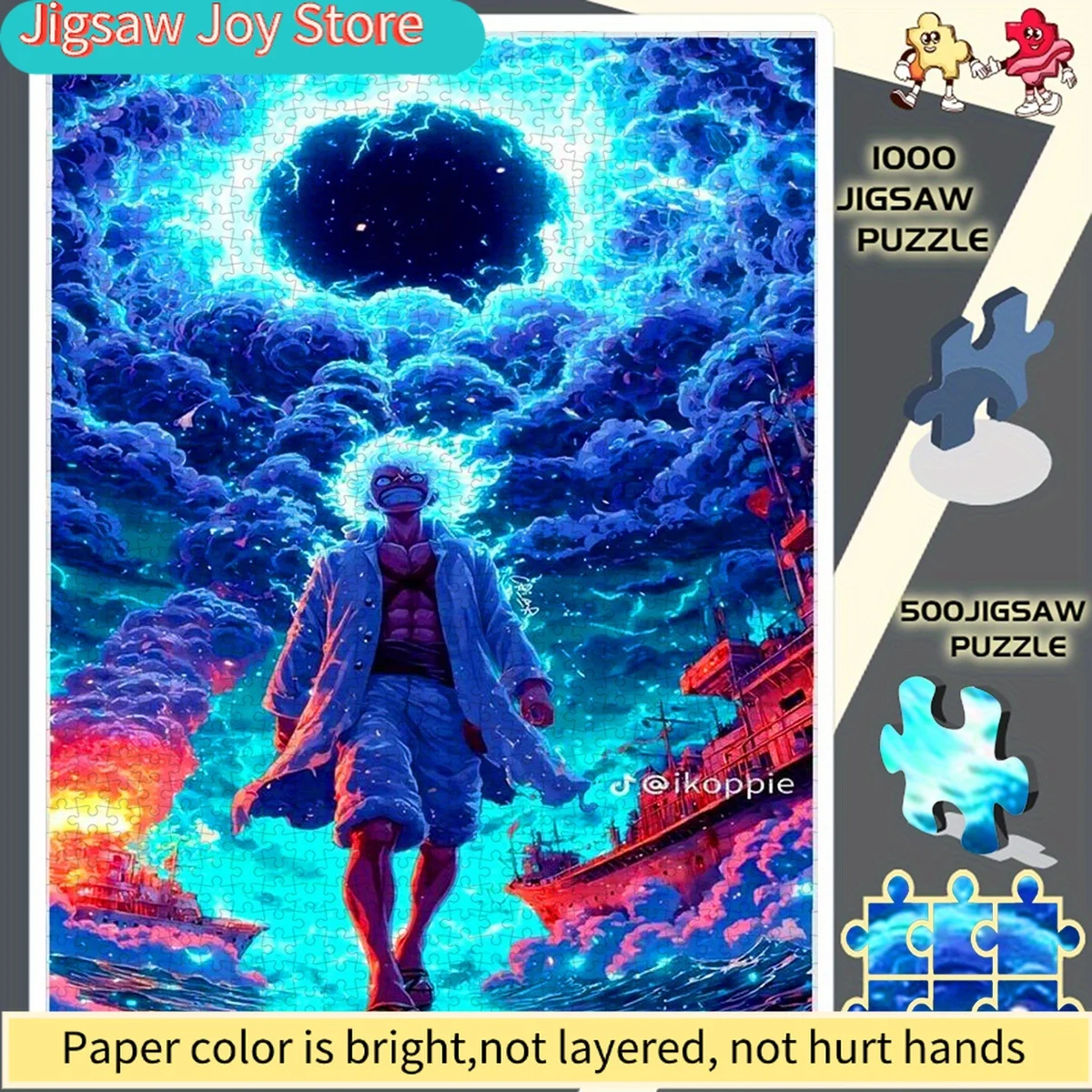

Puzzle, Paper Puzzle, DIY Puzzle, Adult Puzzle, Large Puzzle, Anime Character with a Domineering Appearance Against a Cosmic