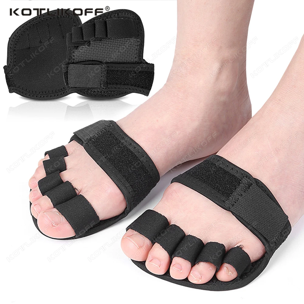 Adjustable Five-Finger Cushion Forefoot Thumb Protection Toe Splitter (Eversion/Overlapping/Hammer) Non-Slip Hallux Valgus Care