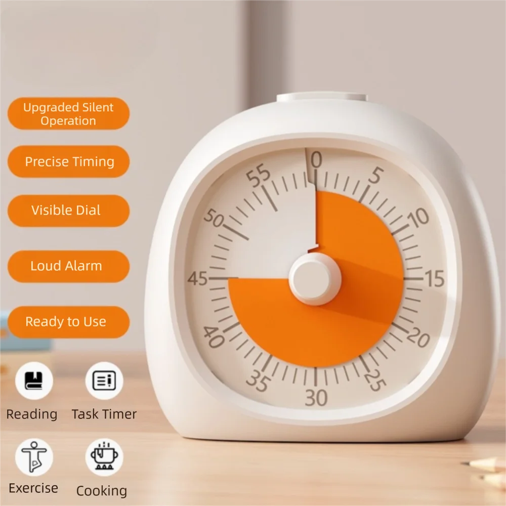 Visual Timer with Protective Case 60 Minute Countdown Timer Practical Kids Study Timer  Kitchen Digital Clock Child Time