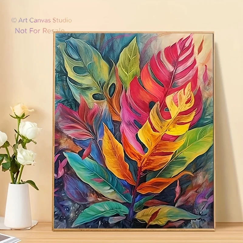 Professional Art Use A Digital Painting Kit Suitable for Adult Beginners, Featuring Acrylic Paints, a Canvas, Three Brushes,2027